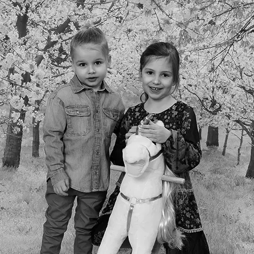 Little girls on a school picture